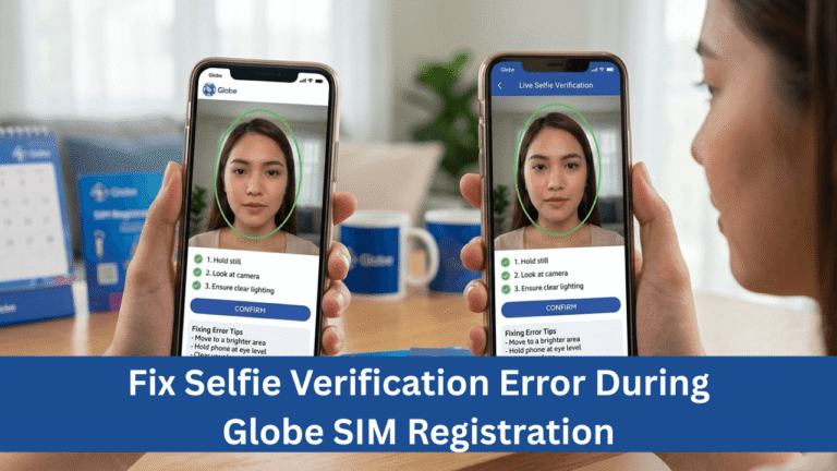 Fix Selfie Verification Error During Globe SIM Registration – Full Guide