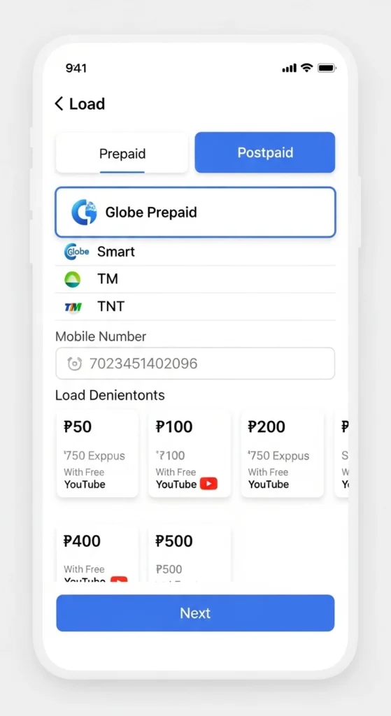 Via the GlobeOne App